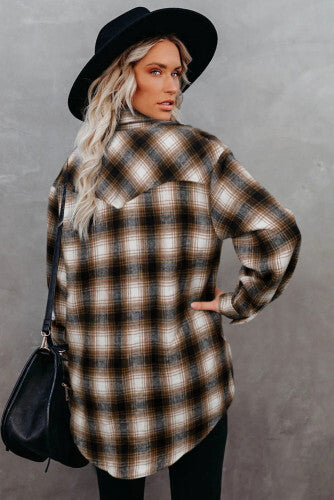 Brown Plaid Shacket