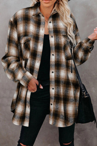 Brown Plaid Shacket