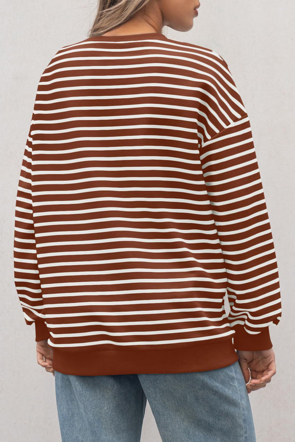 Coffee Striped Top