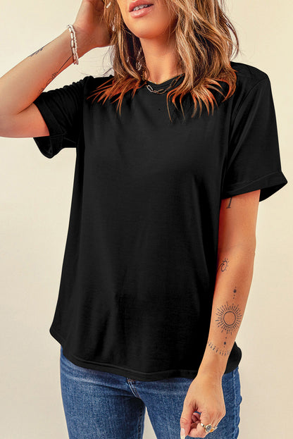 Black Crew Neck Tee