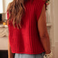 Red Buttoned Sweater Vest