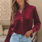 Holiday Velvet Top - Burgundy