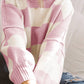 Pink Checkered Sweater