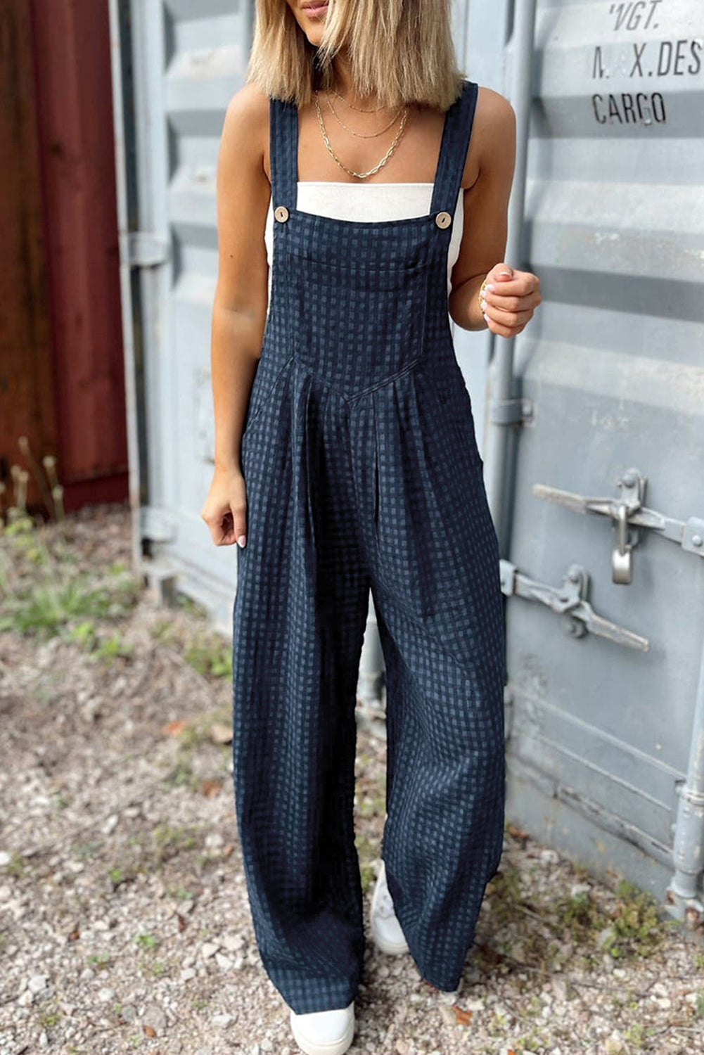 Sailor Plaid Overalls