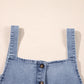 Patched Pocket Wide Leg Overalls