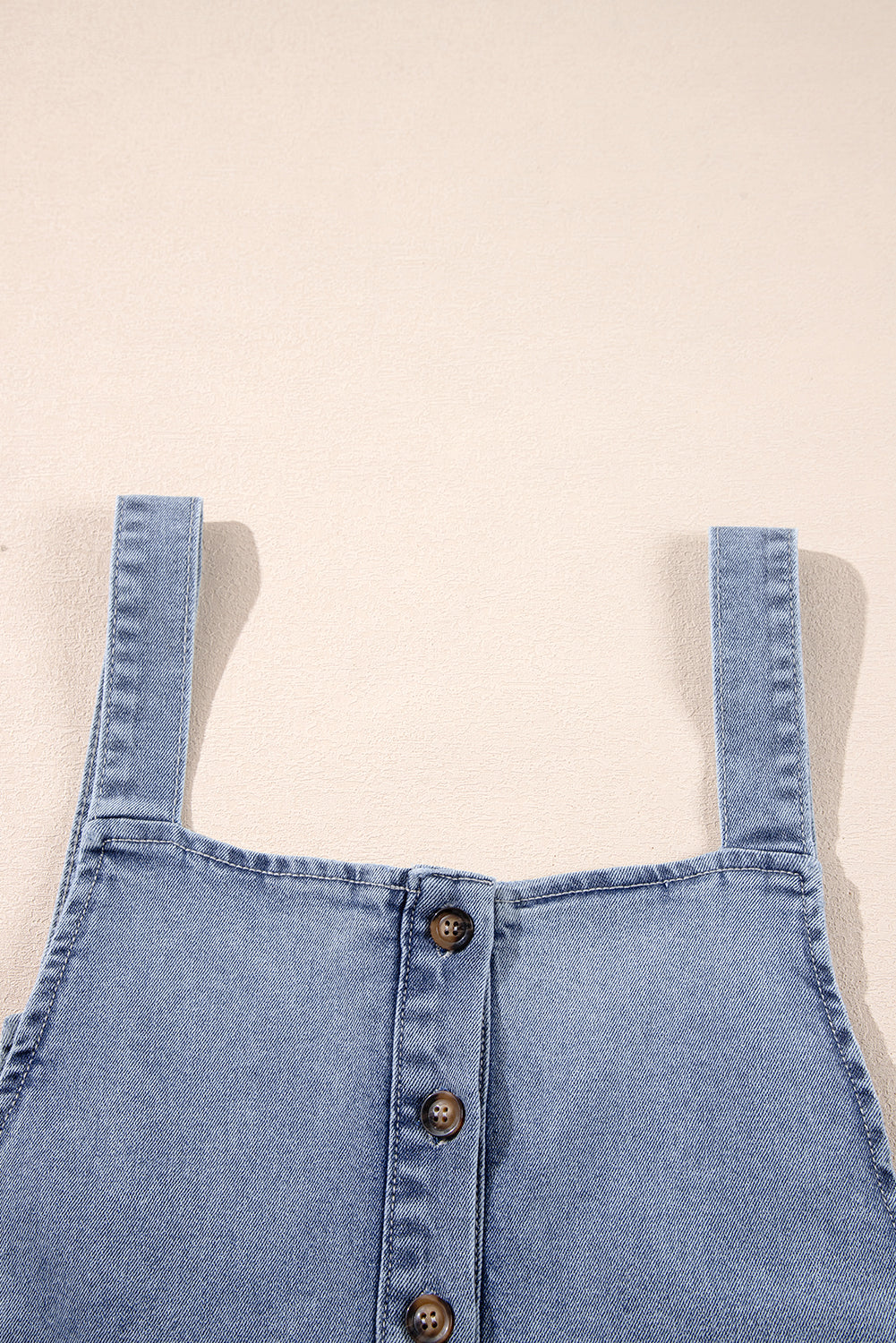 Patched Pocket Wide Leg Overalls