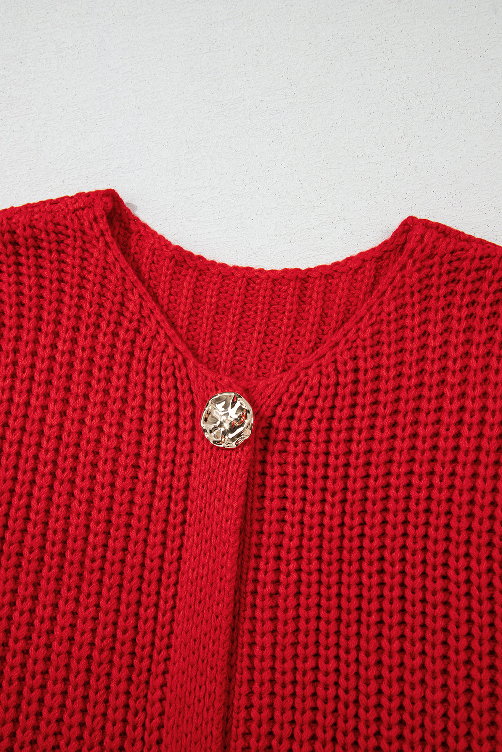 Red Buttoned Sweater Vest