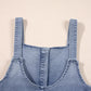 Patched Pocket Wide Leg Overalls