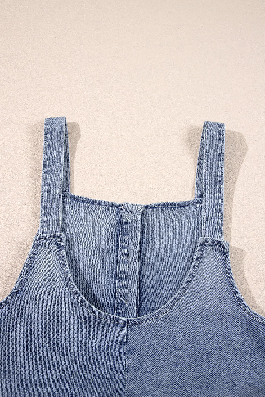 Patched Pocket Wide Leg Overalls