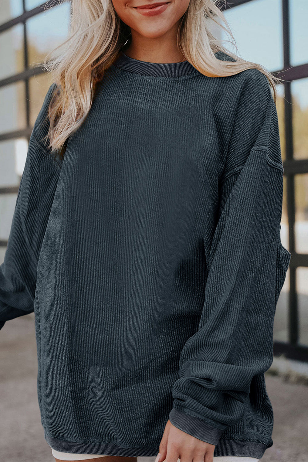 Corduroy Oversized Sweatshirt