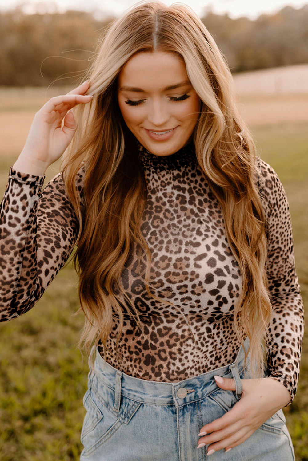 Leopard Mesh Bodysuit