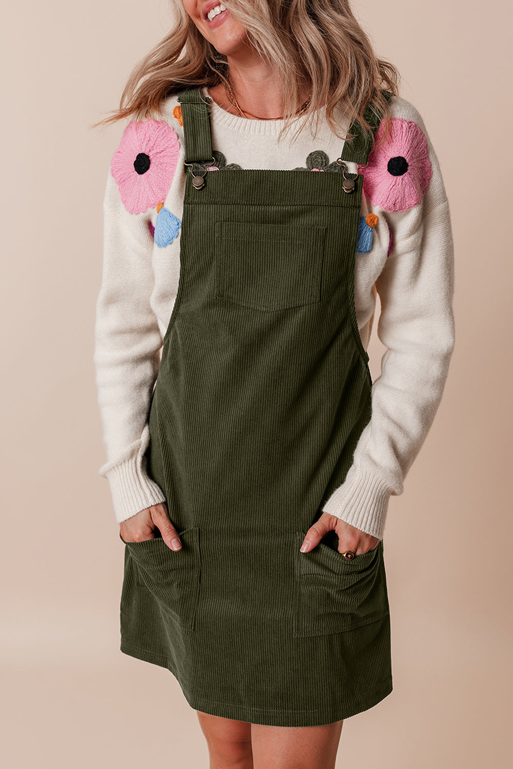 Vineyard Corduroy Overall Dress