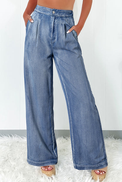 Dusk Blue High Waist Pants