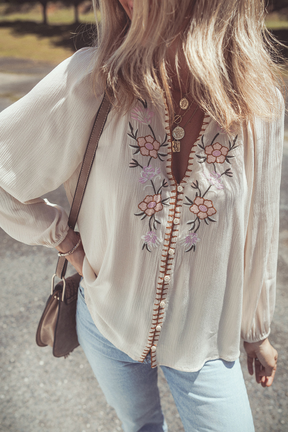 Floral Embroidered Top