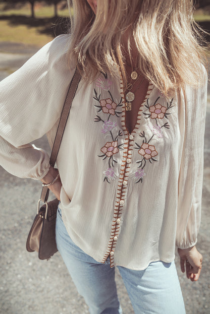 Floral Embroidered Top