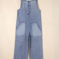 Patched Pocket Wide Leg Overalls