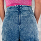 Acid Wash Asymmetric Skort