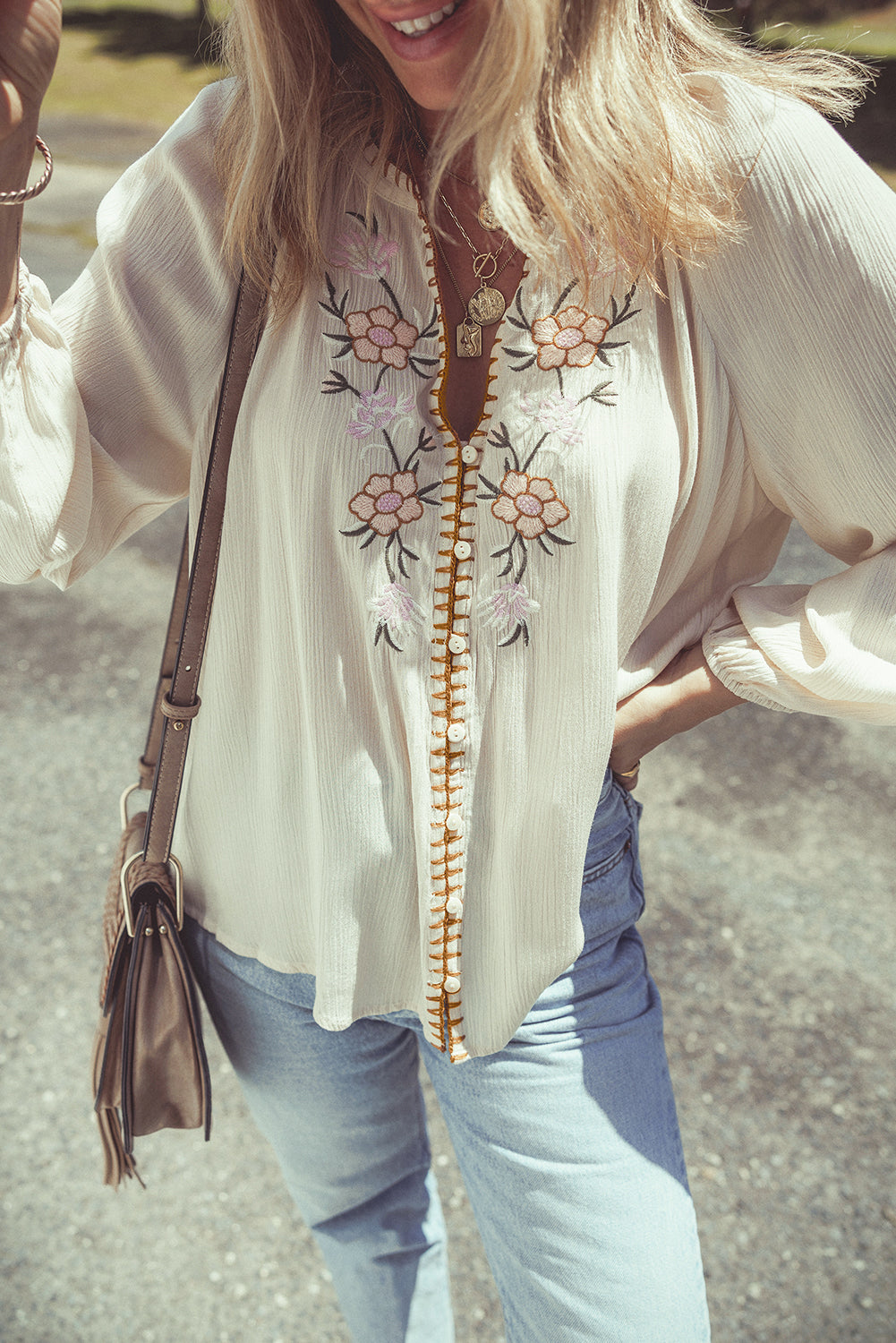 Floral Embroidered Top