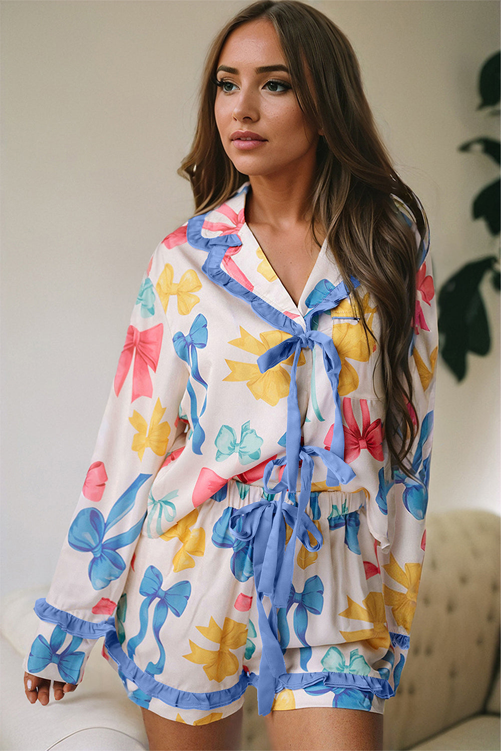 Sky Blue Bow Pajamas