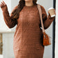 Coffee Sweater Dress