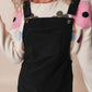 Black Corduroy Overall Dress