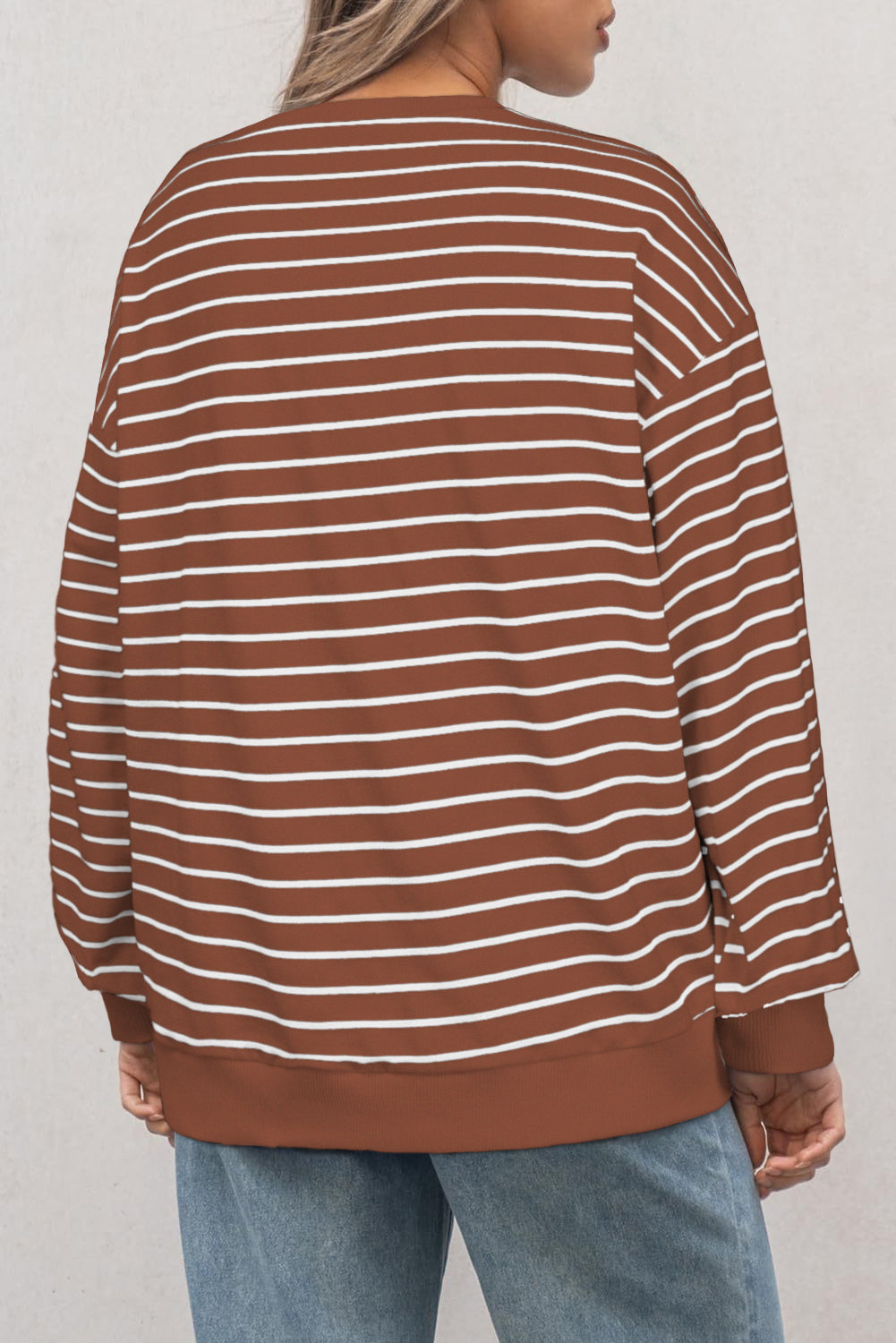 Coffee Striped Top