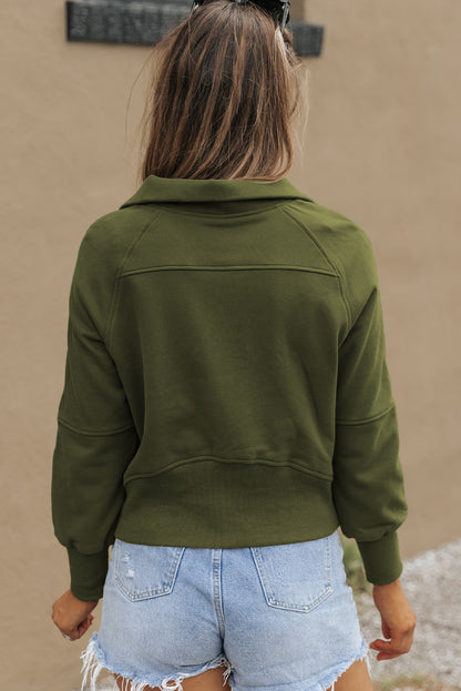 Green 1/4 Zip Sweatshirt