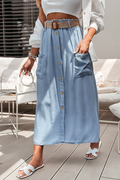 Beau Denim Maxi Skirt