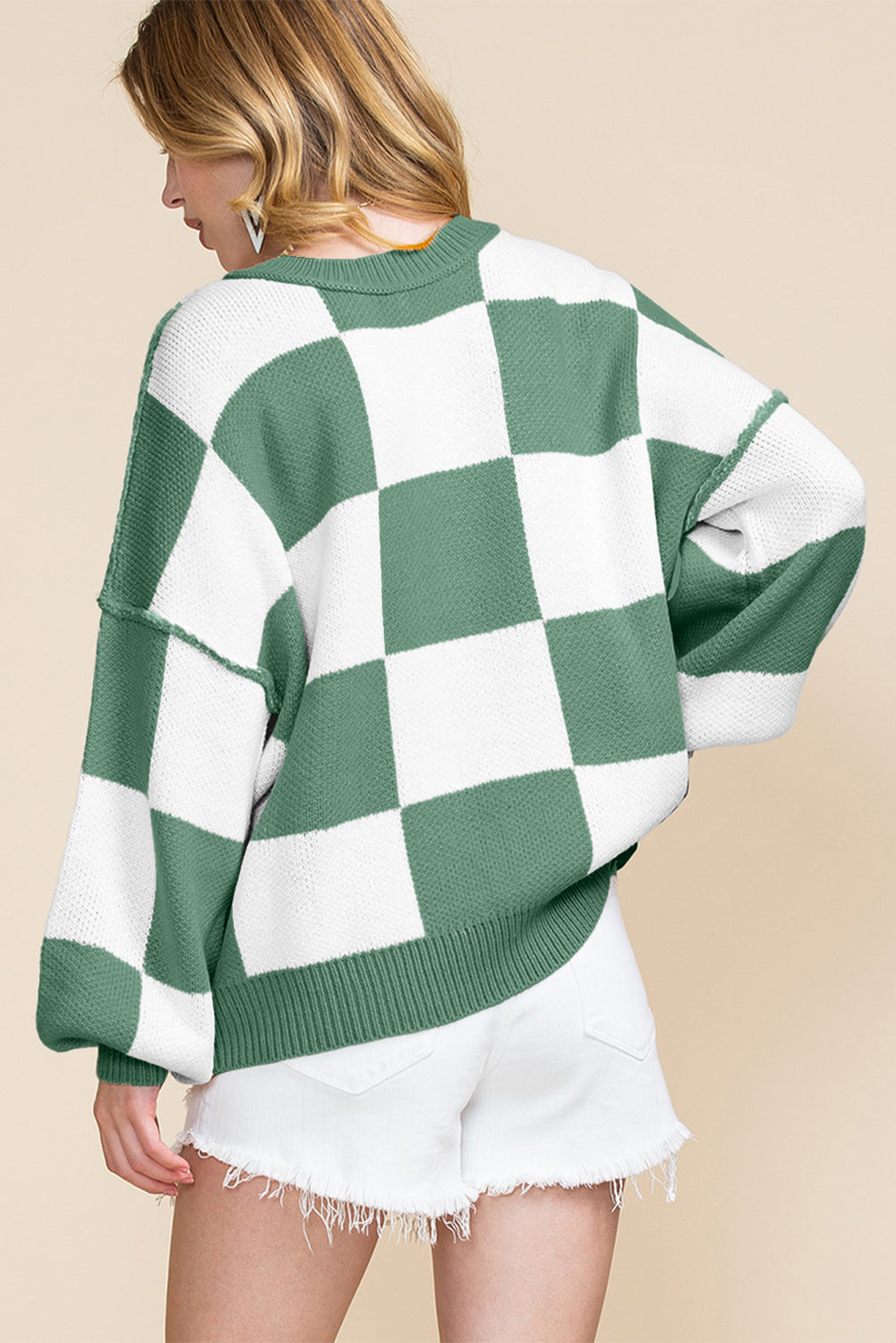 Green Checkered Sweater