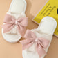 Plushy Bow Slippers