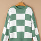 Green Checkered Sweater