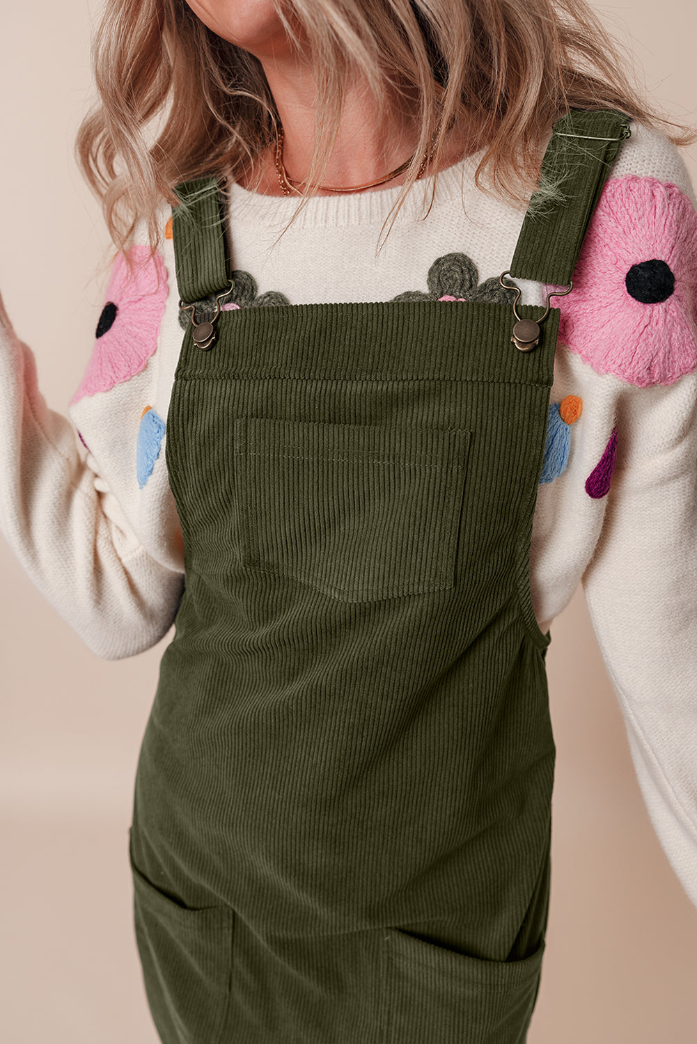 Vineyard Corduroy Overall Dress