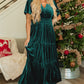 Evergreen Velvet Dress