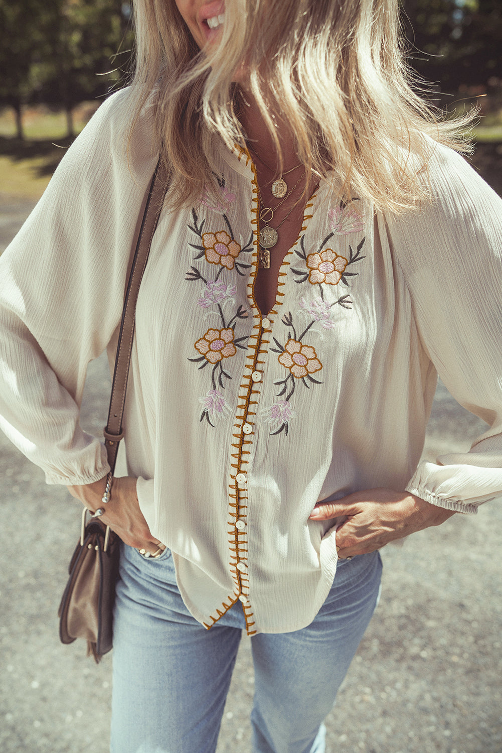 Floral Embroidered Top