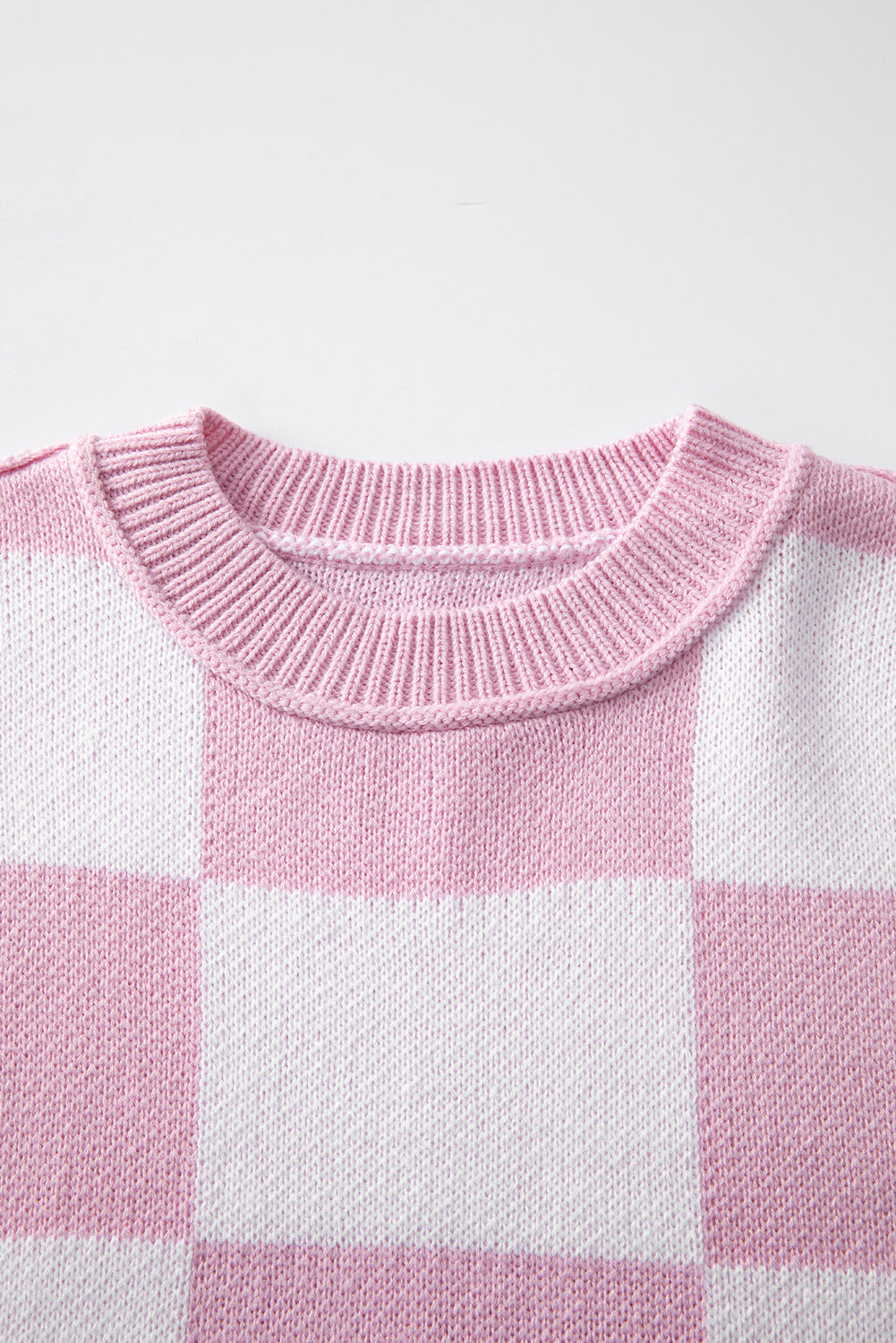 Pink Checkered Sweater