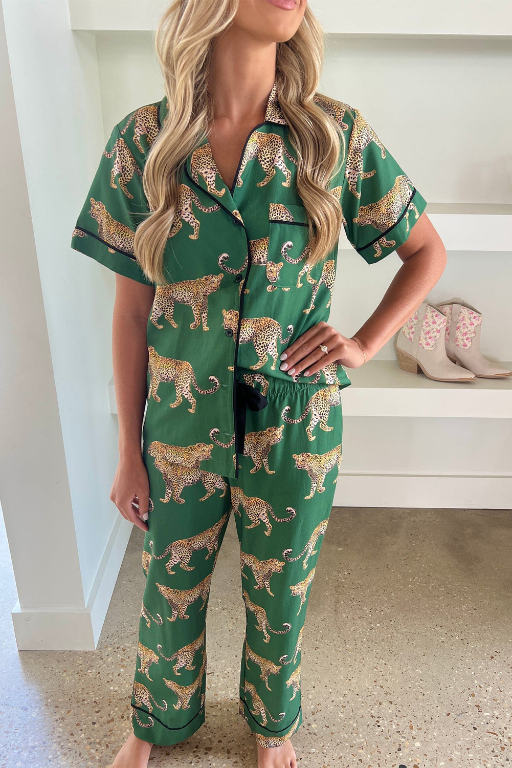 Cheetah Pajama Set