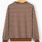 Coffee Striped Top