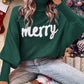 Green "Merry" Sweater