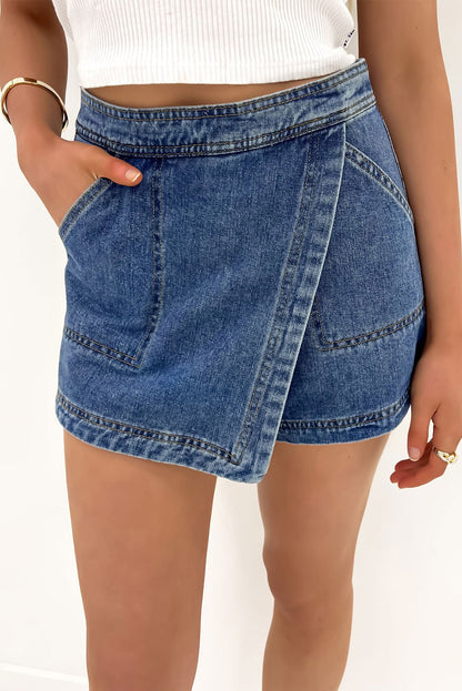 Ashlyn Faux Denim Skort