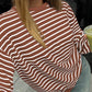 Coffee Striped Top