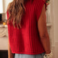 Red Buttoned Sweater Vest