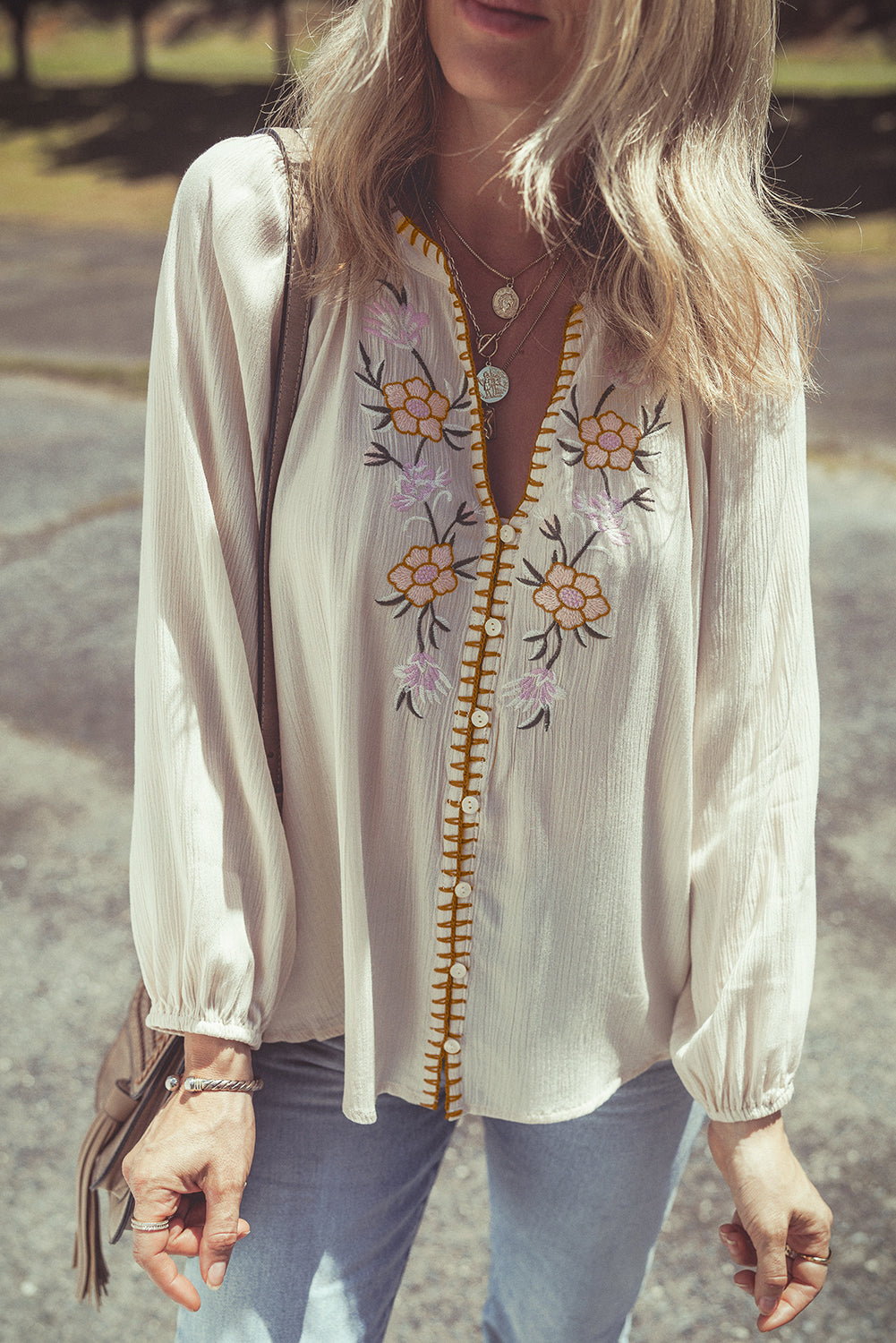 Floral Embroidered Top