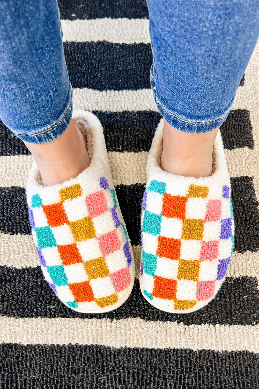 Checkered Slippers