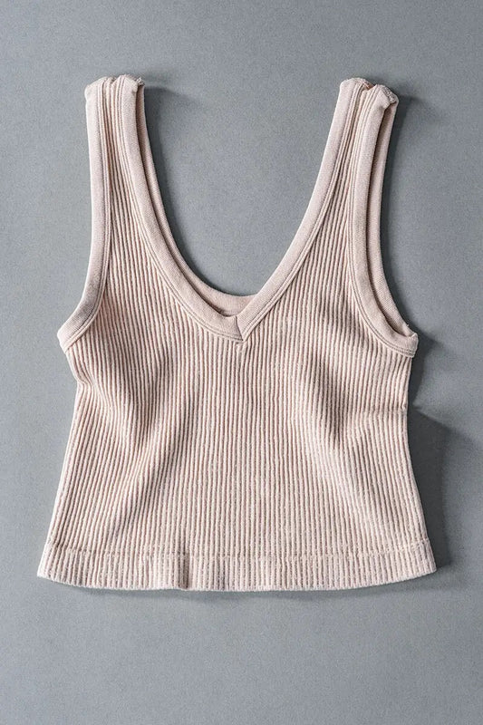 Cropped Tank - Taupe